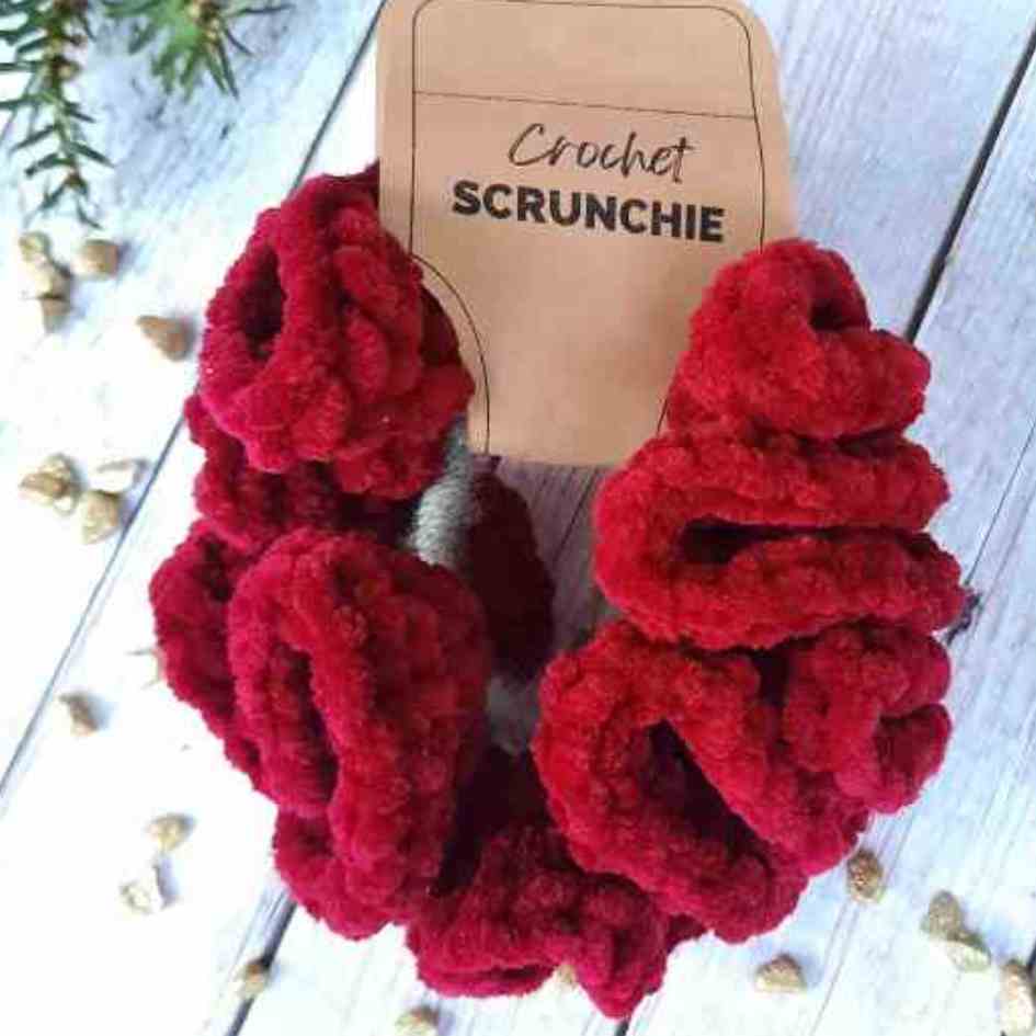 Soft & Luxurious Velvet Scrunchie Crochet Pattern