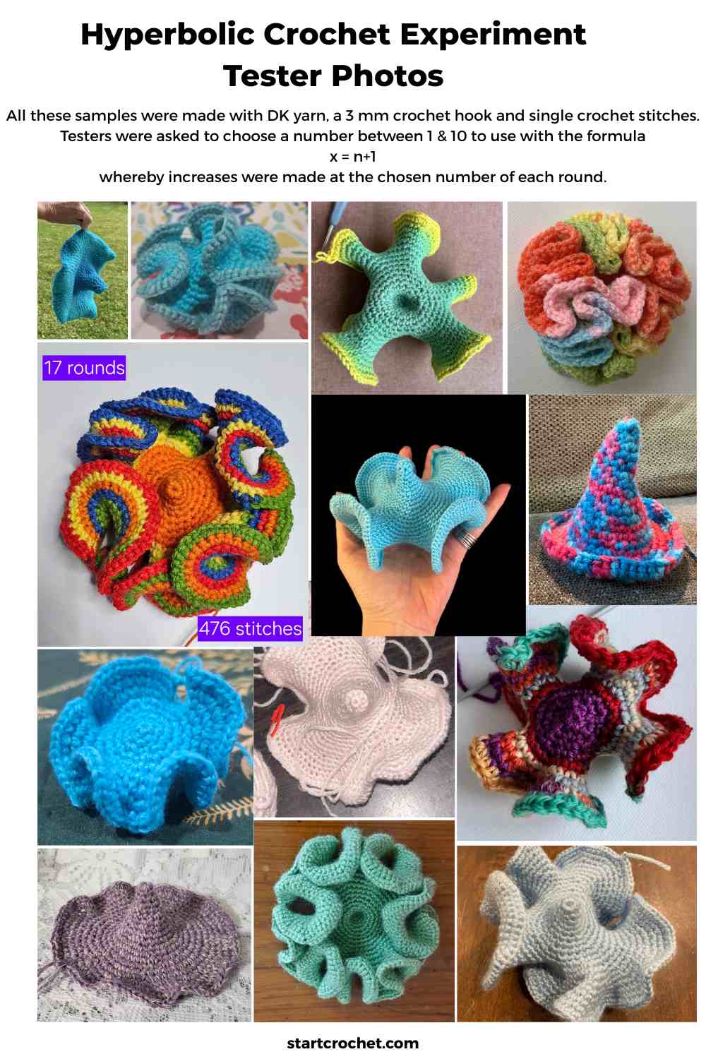 Hyperbolic Crochet Patterns Collage