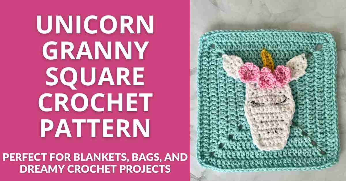 Unicorn Granny Square Crochet Pattern (2)