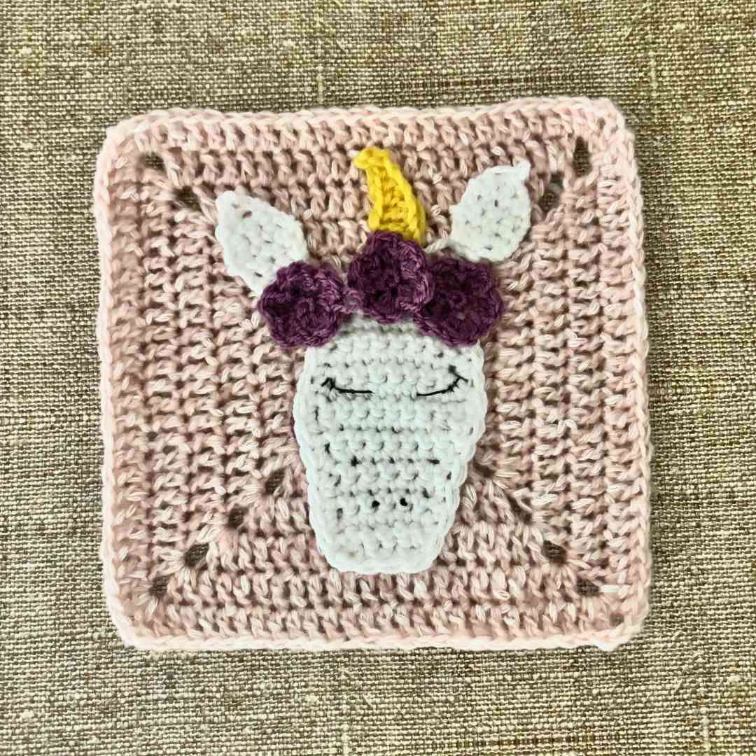 Unicorn Granny Square Crochet Pattern