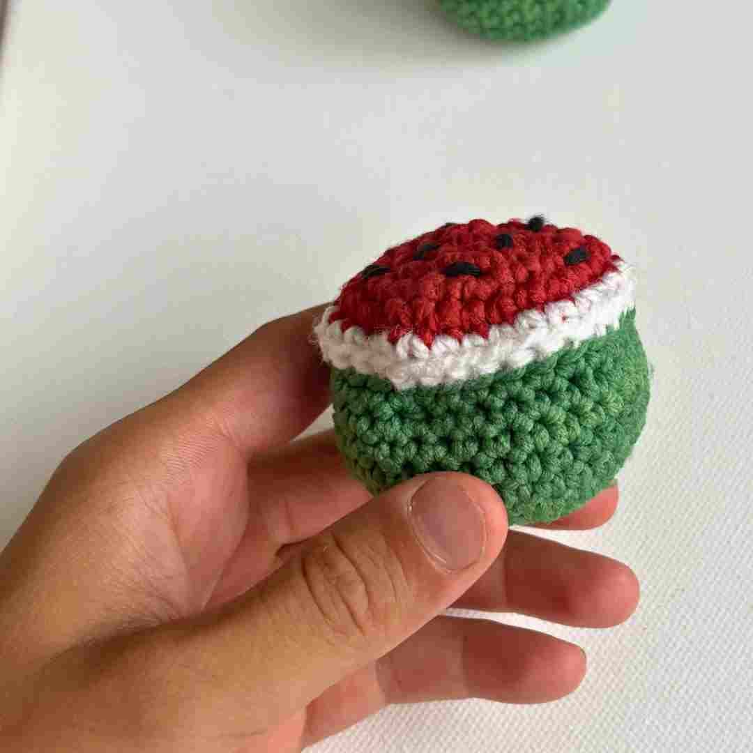 watermelon hacky sack crochet pattern