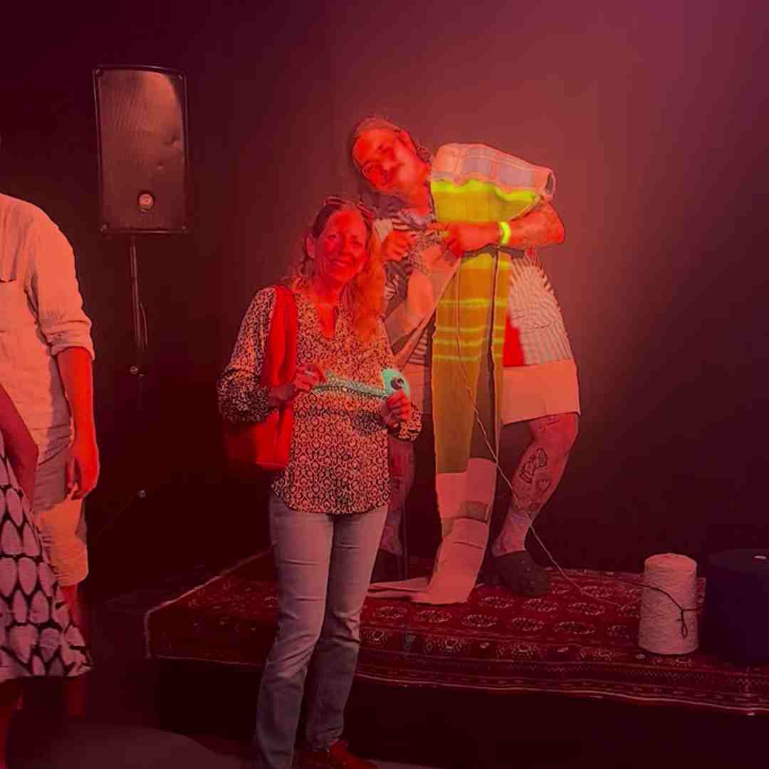 me posing with the artist