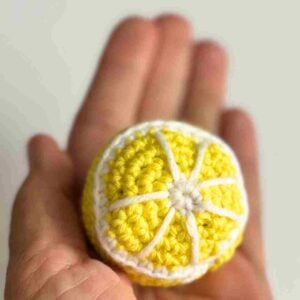 lemon crochet hacky sack
