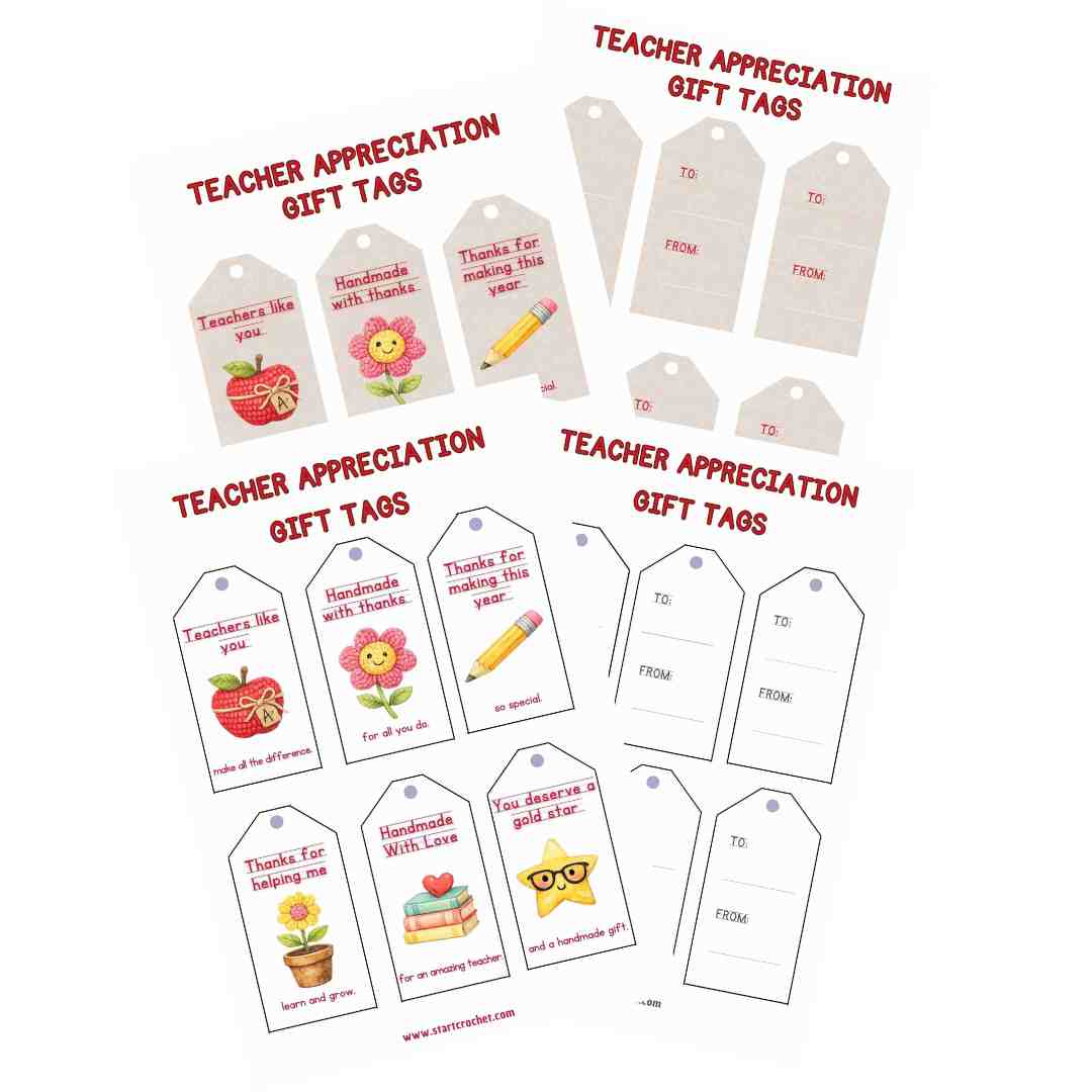 teacher gift tags for handmade gifts